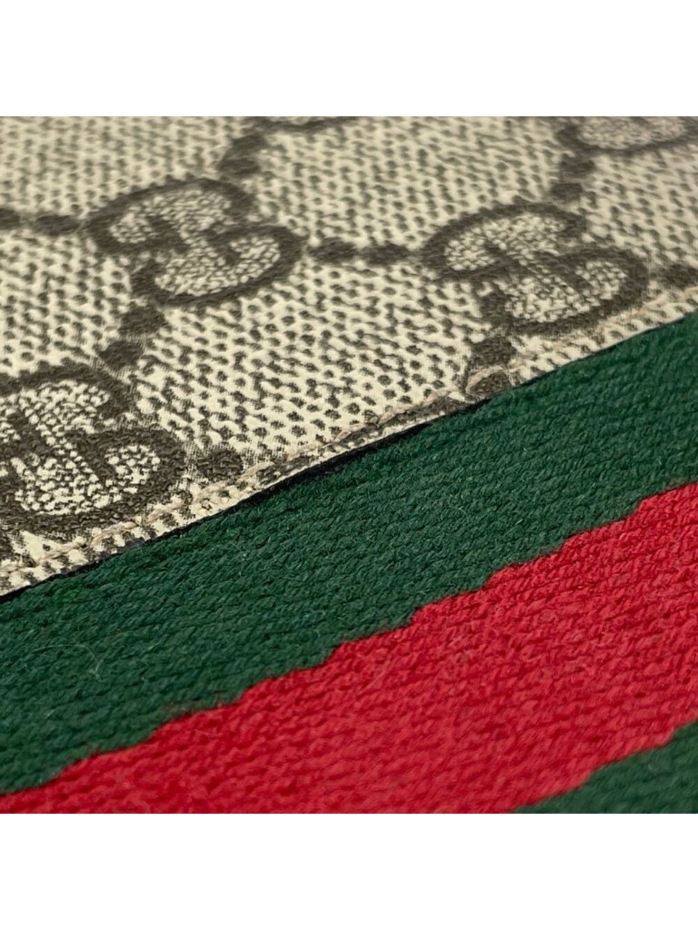 Gucci Wallet GG Pattern Sherry Line Web Beige Green - Picture 5 of 10